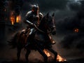 Midnight Cavalier: A Halloween Knight and His Dark Steed