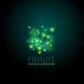 Midnight Fireflies Vector