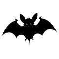 Midnight Flight: Halloween Bat Silhouette Royalty Free Stock Photo