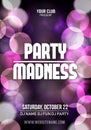 Midnight Madness Party. Template poster Vector illustration Royalty Free Stock Photo
