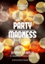 Midnight Madness Party. Template poster Vector illustration Royalty Free Stock Photo