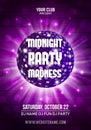 Midnight Madness Party. Template poster. Vector illustration Royalty Free Stock Photo