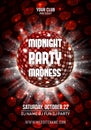 Midnight Madness Party. Template poster. Vector illustration Royalty Free Stock Photo