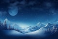 Midnight Magic Designer Seasonal Background. Generative AI