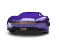 Midnight purple modern super sports car - tail view