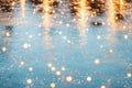Midnight reflection of a starry night captured on a glossy acrylic board emphasizing shimmer and tranquility Royalty Free Stock Photo