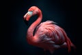 Midnight Reverie: The Enigmatic Pink Flamingo