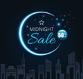 Midnight sale with crescent moon