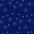 Midnight Sparkle Abstract Light Droplets on Navy Royalty Free Stock Photo