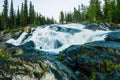 Midnight Sun Canadian Misty Waterfalls