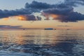 Midnight Sun - Drake Passage - Antarctica Royalty Free Stock Photo