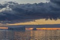 Midnight Sun - Drake Passage - Antarctica Royalty Free Stock Photo