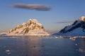 Midnight sun in the Lamaire Channel - Antarctica