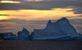 Midnight Sun in Scoresbysund - Greenland Royalty Free Stock Photo