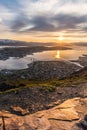 Midnight Sun in Tromso, Norway Royalty Free Stock Photo