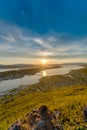 Midnight Sun in Tromso, Norway Royalty Free Stock Photo