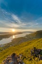 Midnight Sun in Tromso, Norway. Royalty Free Stock Photo