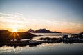Midnightsun in Lofoten Royalty Free Stock Photo