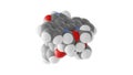 midostaurin molecule, protein kinase inhibitor, molecular structure, isolated 3d model van der Waals