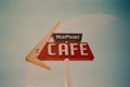 Vintage MidPoint Cafe Signage on Route 66 Royalty Free Stock Photo