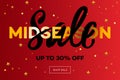 Midseason Sale. Christmas Sale web banner. Vector illustration.