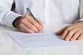 Businessman Signing Contract Document Royalty Free Stock Photo