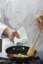 Midsection Of Chef Cooking Food Royalty Free Stock Photo