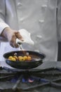 Midsection Of Chef Cooking Food Royalty Free Stock Photo