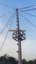 Midship mast at a cafe near the Suramadu bridge, Madura Royalty Free Stock Photo