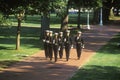 Midshipmen Marching with Swords, United States Naval Academy, Annapolis, Maryland Royalty Free Stock Photo