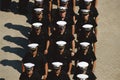 Midshipmen walking in formation
