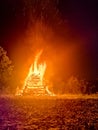 Midsummer Bonfires over Slovakia Royalty Free Stock Photo