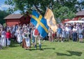 Midsummer day celebration in Sweden Royalty Free Stock Photo