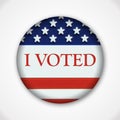 Midterm election pin button badge with american flag