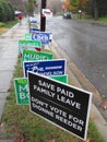 Midterm Election Signs in November Royalty Free Stock Photo