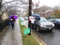 Midterm Election Voters Going to the Polls Royalty Free Stock Photo