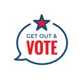 2022 Midterm Elections Design w Red White and Blue Vote Icon