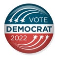 2022 Midterm Elections Design w Red White and Blue Vote Icon