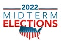 2022 Midterm Elections Design w Red White and Blue Vote Icon