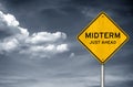 Midterm just ahead - information road sign Royalty Free Stock Photo