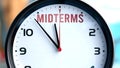 Midterms that is going to happen soon, it is imminent. Incoming midterms, approaching in the near future. Midt Royalty Free Stock Photo
