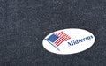 Midterms sticker on shirt Royalty Free Stock Photo