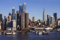 Midtown Manhattan cityscape from Hudson River