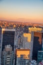 Midtown Manhattan skyline at dusk, New York City Royalty Free Stock Photo