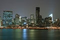 Midtown Manhattan skyline at Night Lights, NYC Royalty Free Stock Photo