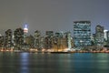 Midtown Manhattan skyline at Night Lights, NYC Royalty Free Stock Photo