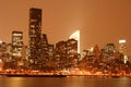 Midtown Manhattan skyline at Night Lights, NYC Royalty Free Stock Photo