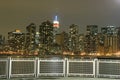 Midtown Manhattan skyline at Night Lights, NYC Royalty Free Stock Photo