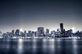 Midtown Manhattan skyline At Night, New York Royalty Free Stock Photo