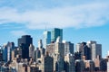 Midtown Manhattan Skyline with Skyscrapers and Buildings in New York City Royalty Free Stock Photo